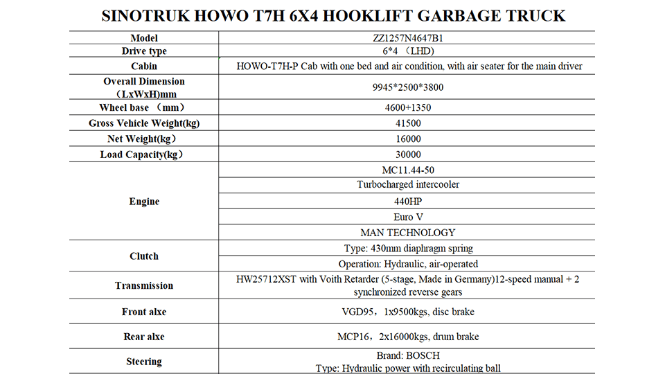 6x4 hook lift truck-2