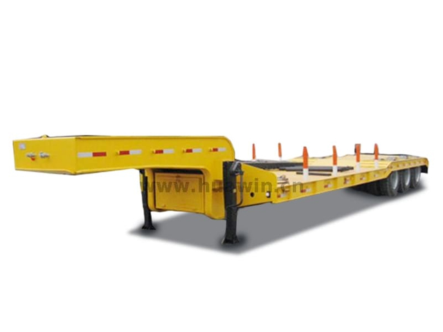 2/3/4 Axles 50/60/80/100 Tons Lowbed Heavy Duty Semi Trailer