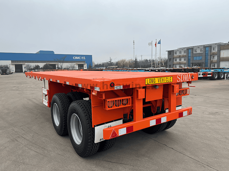 20 feet 2 axles flatbed semi-trailer-2