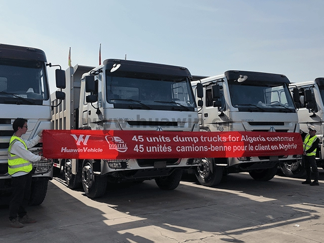 45 units dump trucks for Algeria customer