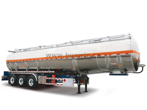 3 Axles 46CBM Aluminum Alloy Fuel Tanker Semi Trailer