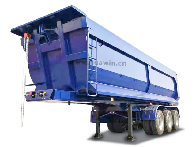 Huawin 3 Axles/4 Axles Dump Semi Trailer with Volume 18cbm-40cbm 