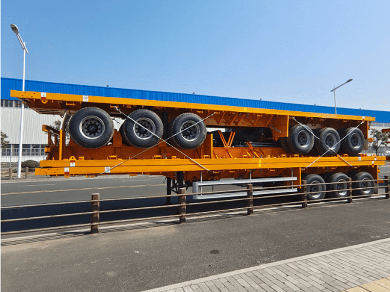 3 Axles 40FT Flatbed Semi Trailer-1