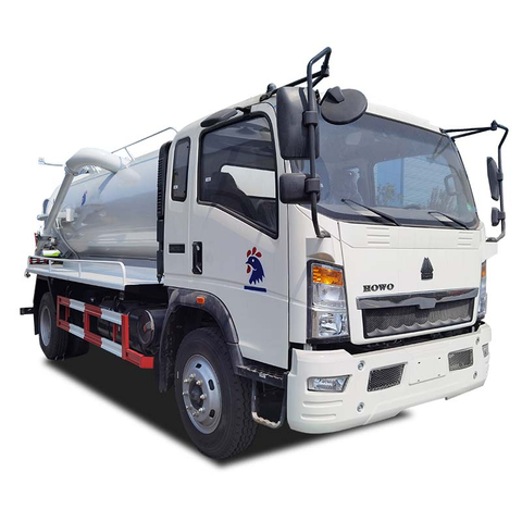 5000 Liters SINOTRUK HOWO 4X2 Sewage Suction Vacuum Tanks