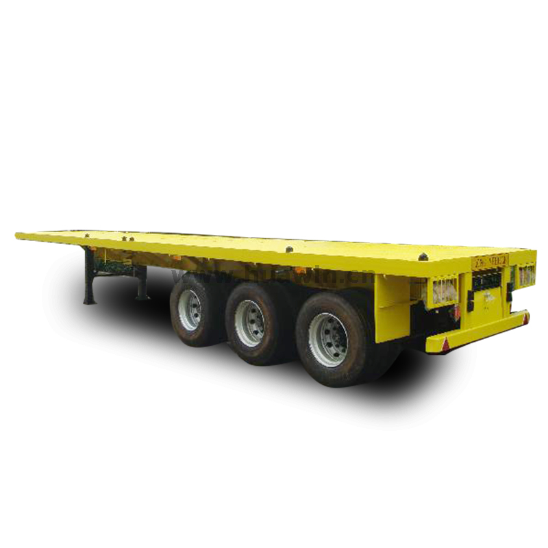 3-axle 40FT Flatbed Cargo Truck Container Semi Trailer for Sale