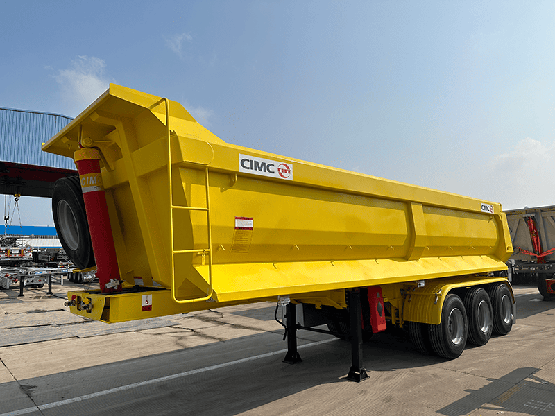 3 Axles 26CBM Dump Semi Trailer-2
