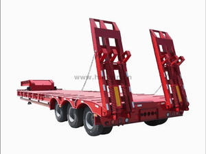 3 Axles Special Purpose Vehicles Low Bed Semi Trailer