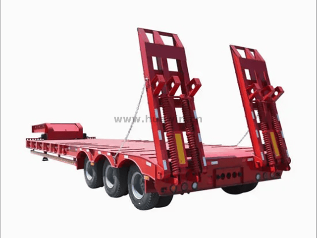 3 Axles Special Purpose Vehicles Low Bed Semi Trailer