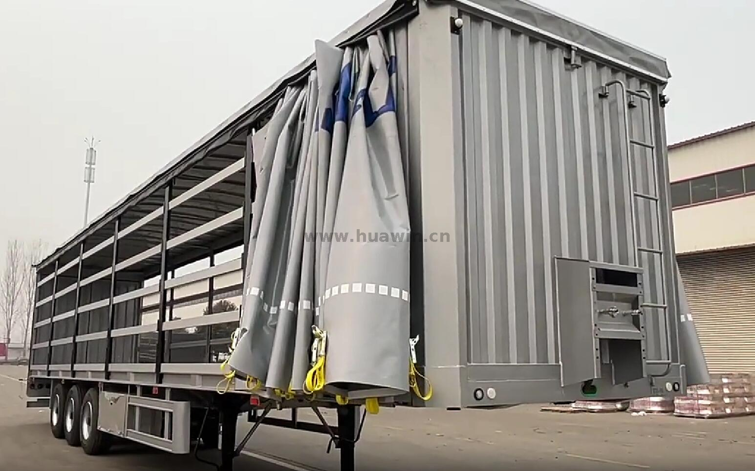 3-Axle 14m Curtain Side Semi Trailer Cargo Semi-trailer