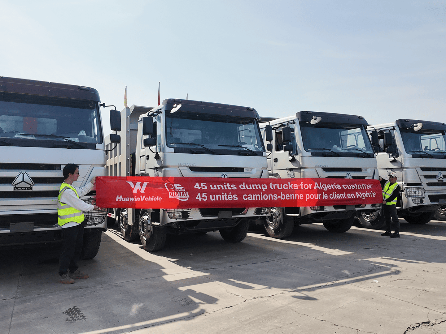 45 units dump trucks for Algerian customers