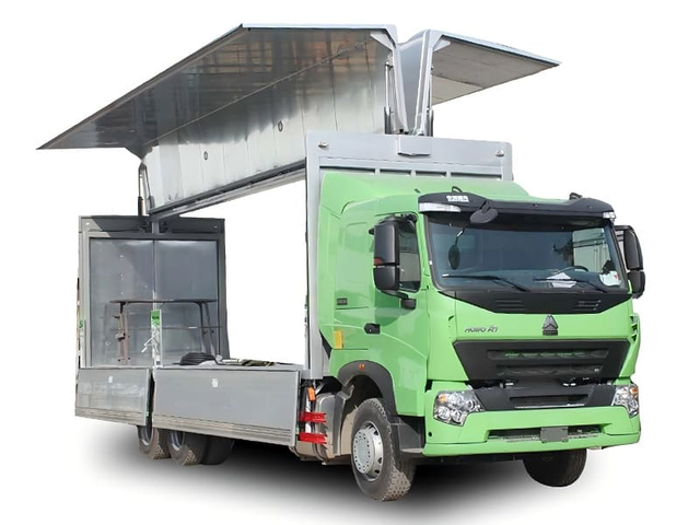 SINOTRUK A7 6X4 Aluminum Wing Open Van Truck