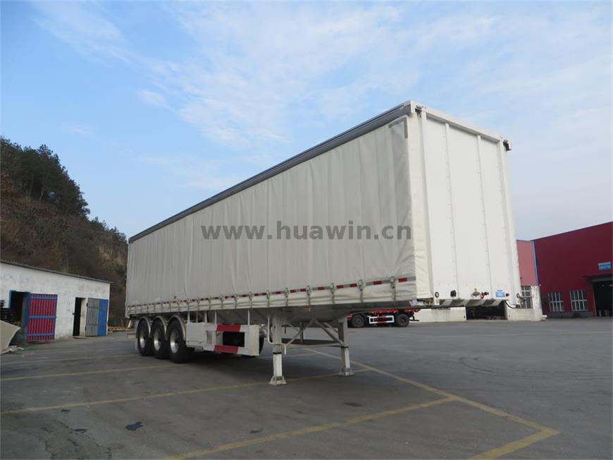 3-Axle 14m Curtain Side Semi Trailer Cargo Semi-trailer