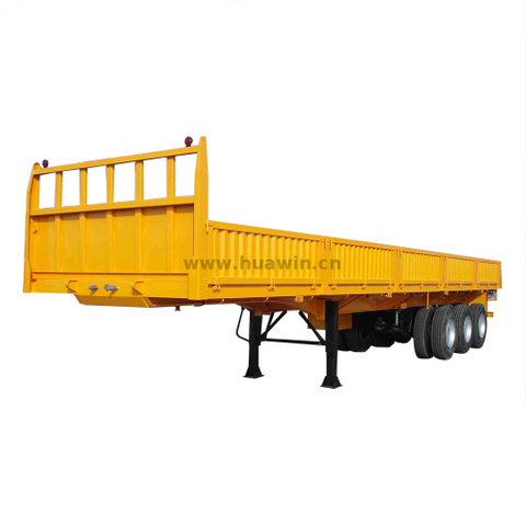 Sinotruk Huawin 3-Axle Wall Side Cargo Truck Semi Trailer