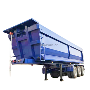 Huawin 3 Axles/4 Axles Dump Semi Trailer with Volume 18cbm-40cbm 