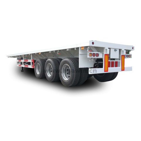3-axle 40FT Flatbed Cargo Truck Container Semi Trailer for Sale