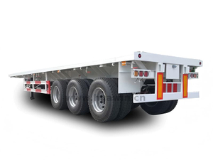 3-axle 40FT Flatbed Cargo Truck Container Semi Trailer for Sale