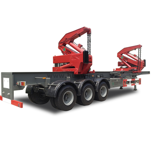 SINOTRUK 3 Axles 20GP/40HQ Side Crane Trailer