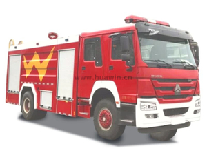 HOWO 4x2 Water Spray Fire Fighting Tank Truck Wiht 6CBM Water And 2CBM Foam