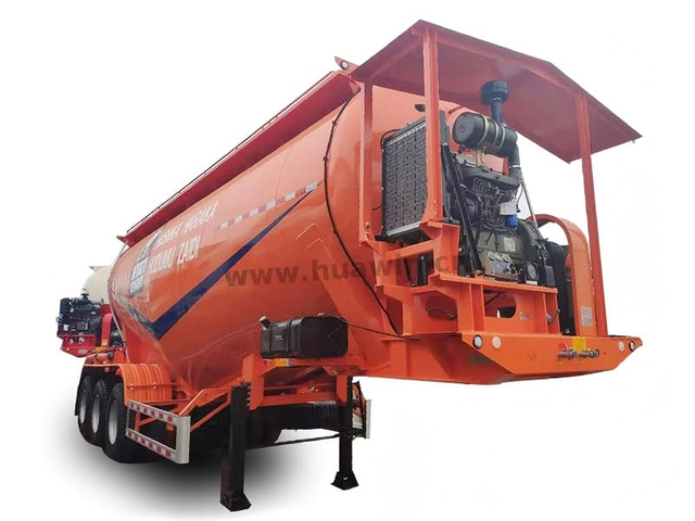 SINOTRUK 3 Axles V type Bulk Cement Tanker Semi Trailer