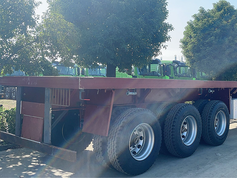 3 Axles 40FT Flatbed Semi Trailer-11
