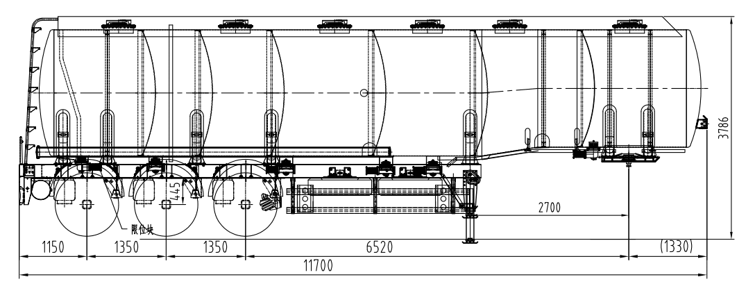SINOTRUK CIMC 3 Axles 46CBM Aluminum Alloy Fuel Tanker Semi Trailer-new-8